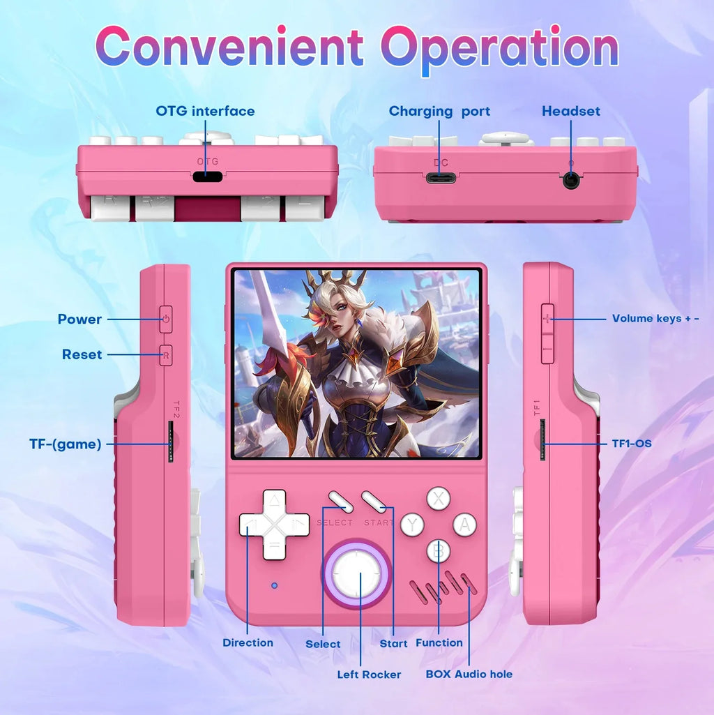 Retro Handheld 3.5-inch IPS Screen Video128GB Game Console Linux System