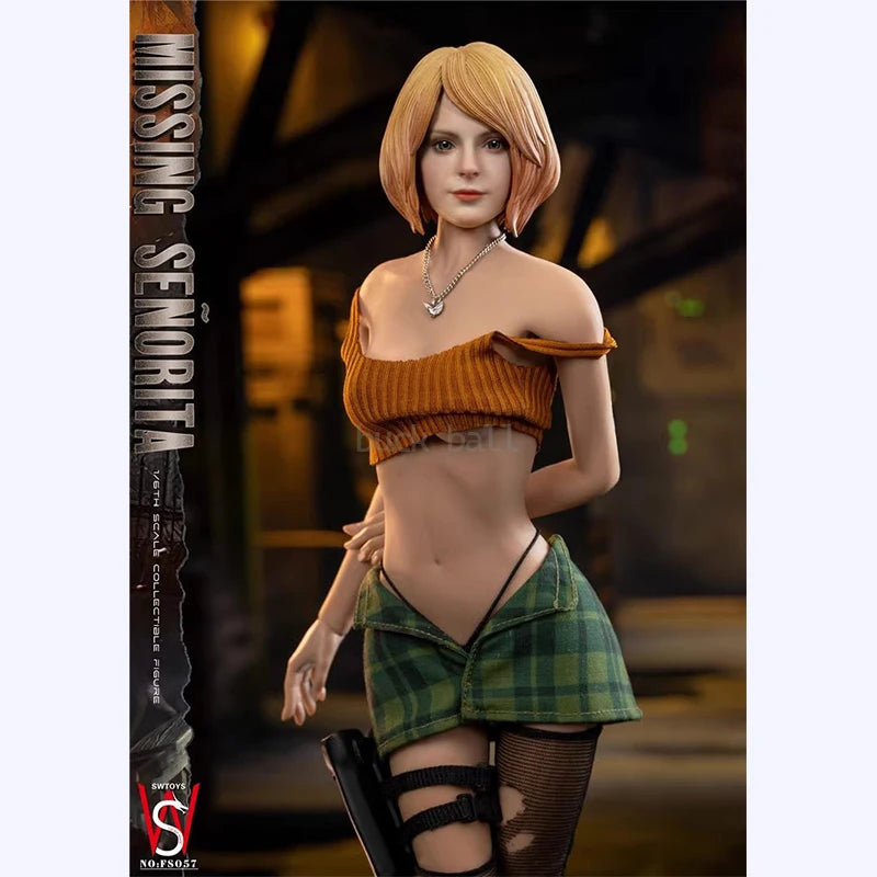 Resident Evil 4 Figur Ashley Graham Anime-Figur Pullover kurzer Rock Ashley Actionfigur Modell Statue Custom Spielzeug