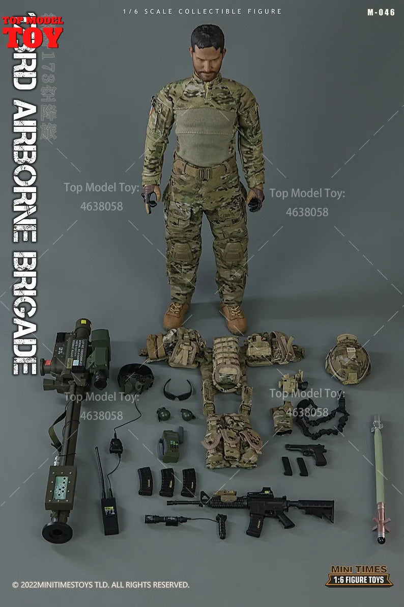 mini times toys M046 1/6 Scale USA 173rd Airborne Brigade Male Soldier Action Figure Body Doll Full Set for Collectible Toy