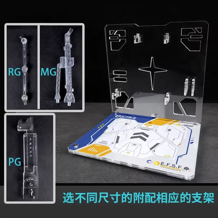 XingChuang Studio RG/MG/PGU RX-78-2 Prototype 2.0 Model Stand Rack Display Base Action Figure Accessory Kit