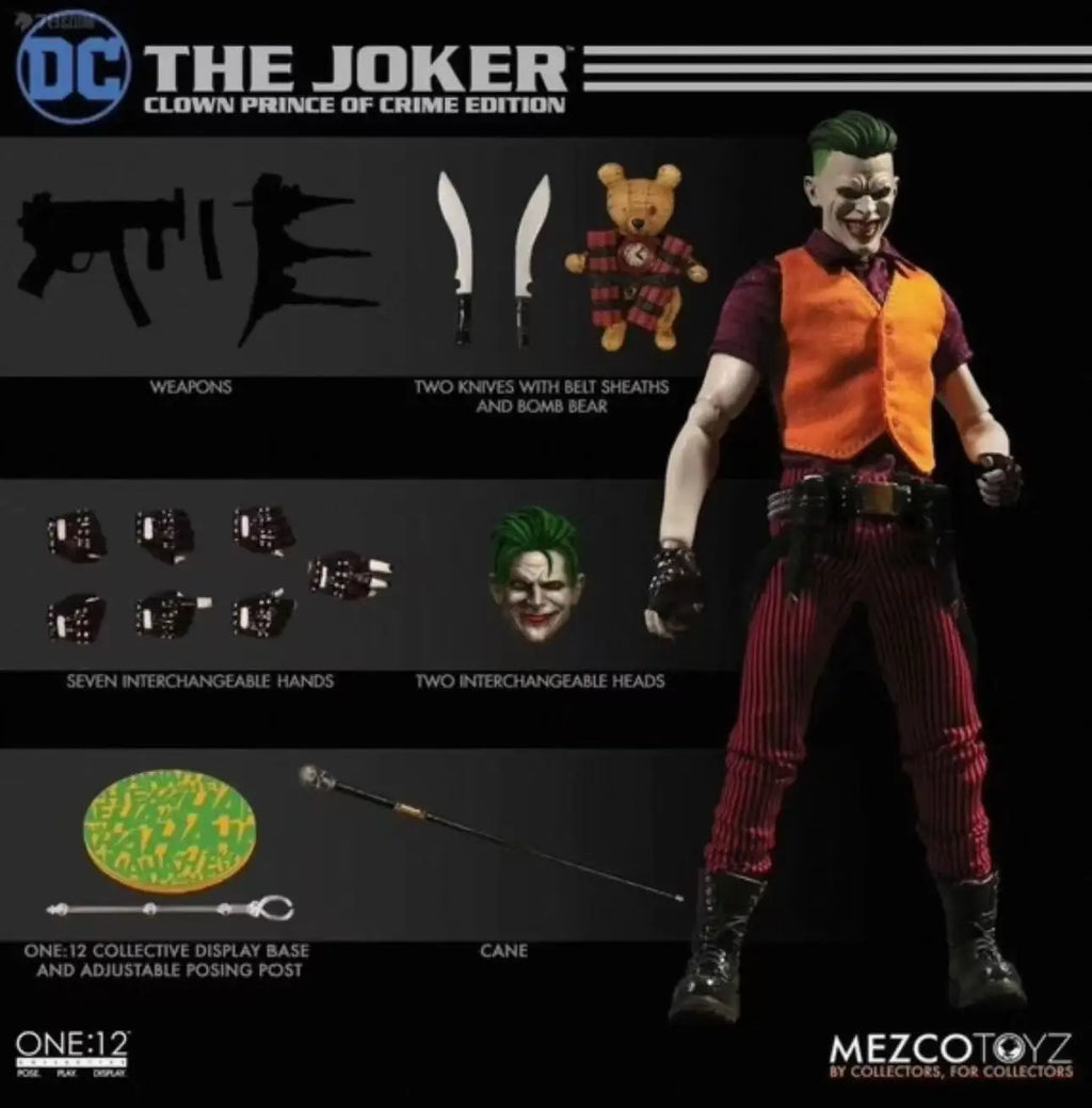 Original Mezco Ant New 52 Goth Clown Justice League Prince of Crime Comic 6 Inch Doll