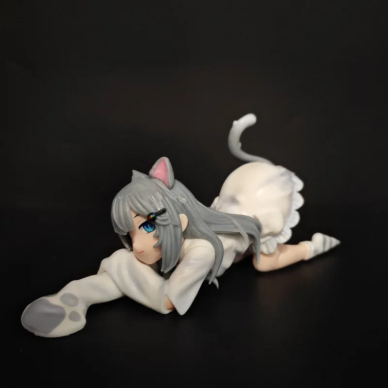 New Nachoneko Channel Anime Girl Figure Nachoneko Hennyano Action Figure Cute Cat Kanako Figurine Collectible Model Doll Toys