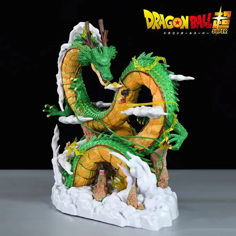 23cm/9.05in Anime Dragon Ball Z Figure Shenron Goku And Shenron Action Figure Model Pvc Statue Doll Collection Toy Gifts