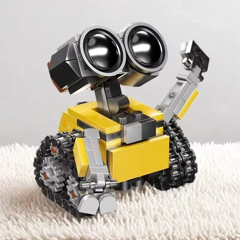 Anime Wall.E Eve Small Particle Robot Assembly Model Kit Action Figure Boy Puzzle Toy Buildable No Special Effects Collectible