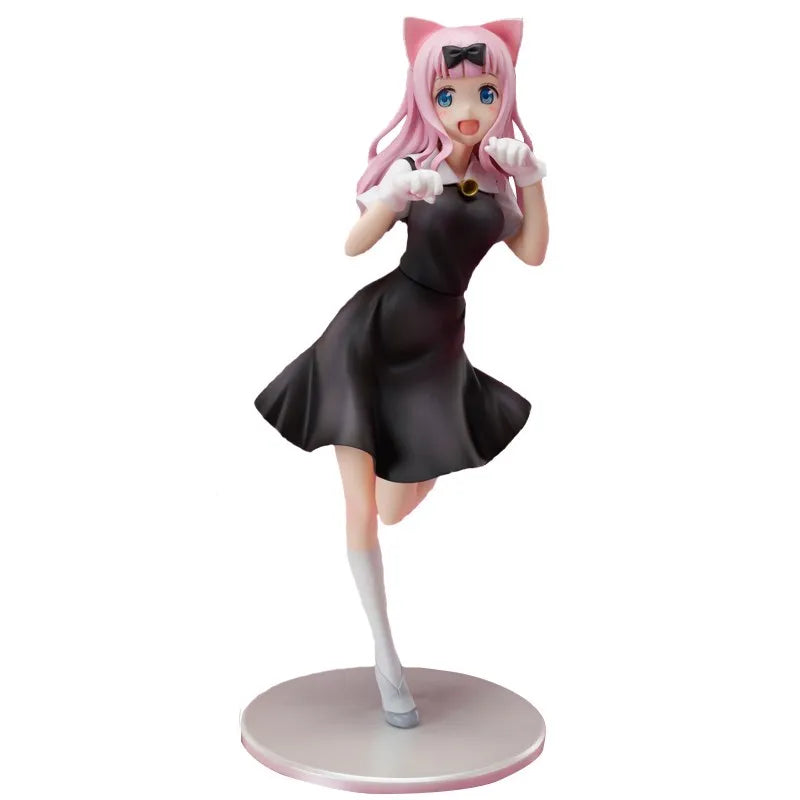 22CM Anime Game Figure Kaguya-sama Love Is War Fujiwara Chika Rabbit Model Dolls Kawaii Girl Figure Japanese Dolls Decoration