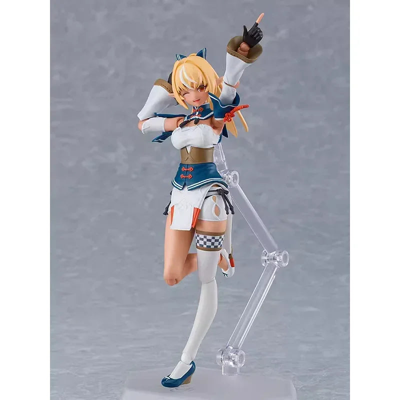 In Stock GSC Max Factory Original Figma 552 Hololive Shiranui Flare Anime Action Figure Toys for Boys Girls Kids Children Gifts