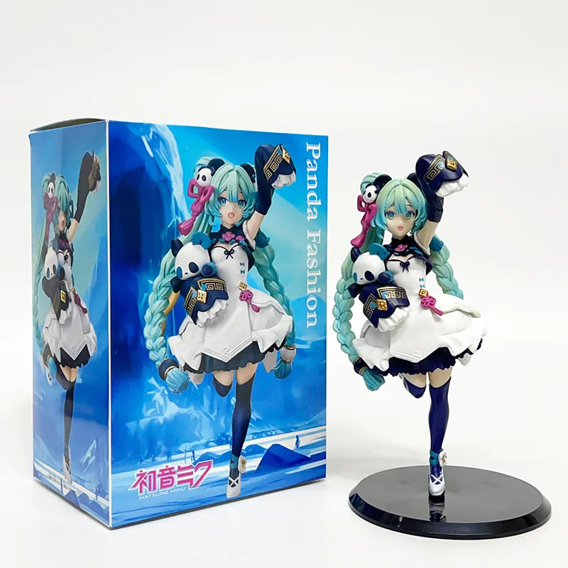 18CM Anime Hatsune Miku Figure National Style Fashion Panda MODERNCHINA Gift Collection Aciton Figure PVC