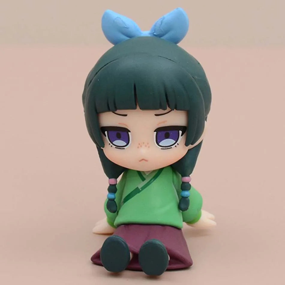 6CM Q version The Apothecary Diaries Maomao Jinshi Sitting posture Action figures Model Anime Kawaii Desktop Ornament Decor Gift