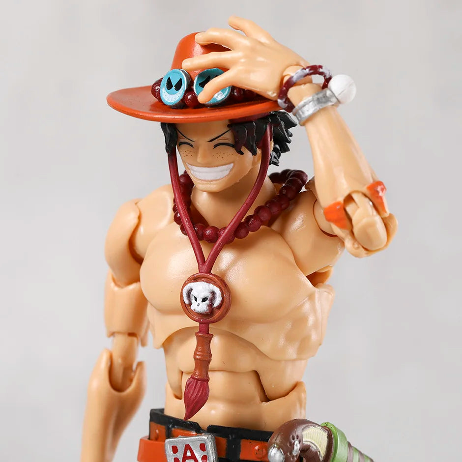 18CM One Piece Portgas D Ace Anime PVC KO Articulated Action Figure Desktop Decoration Ornament Model Kit Boy Trendy Toys Gifts