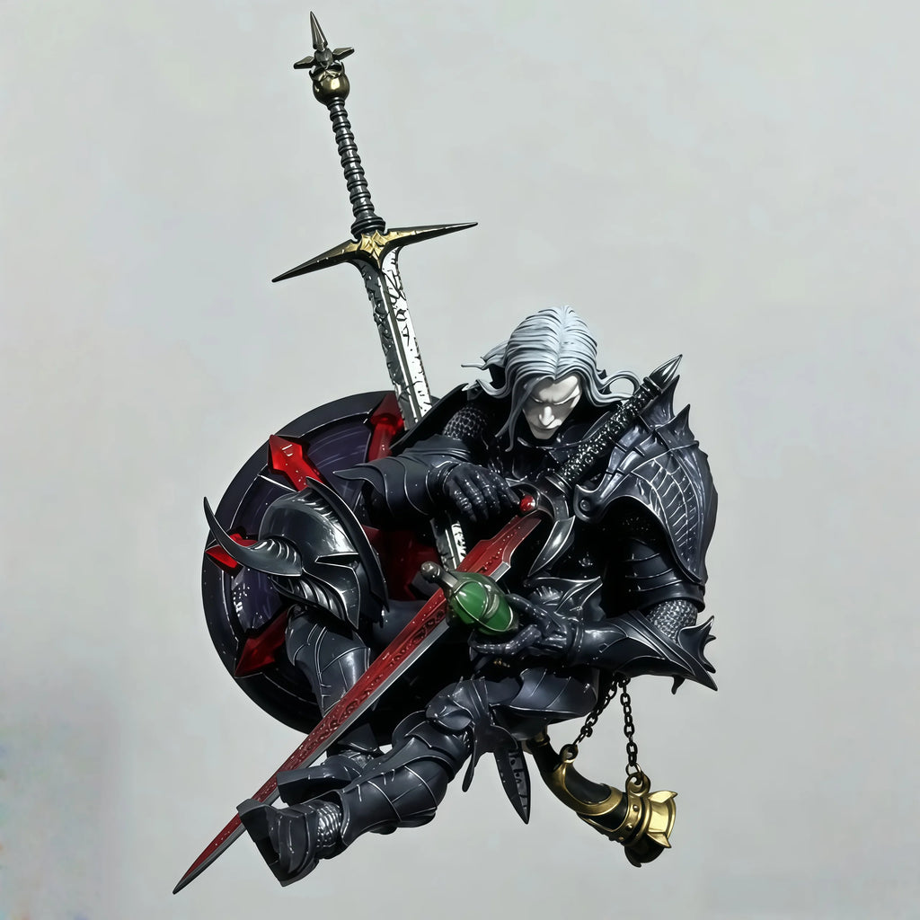 Harvinger Studios Action Figure Elric Of Melnibone 1 12 Scale Articulated Black Armor Red Cape Collectible Model For Adult
