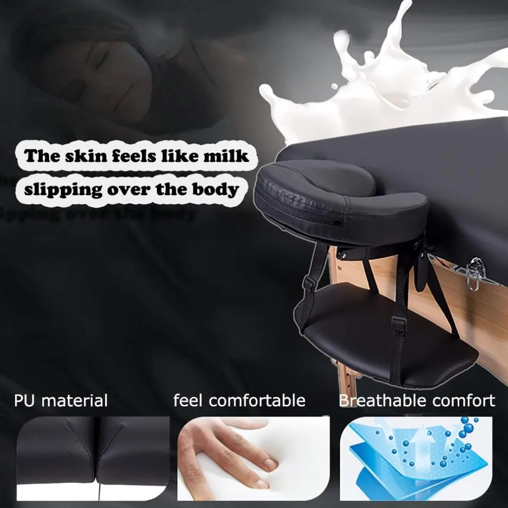 Portable Massage Table 24 Wide Lash Bed with Adjustable Height and Folding Design for Spa Use, Includes Non-Woven Carry Bag