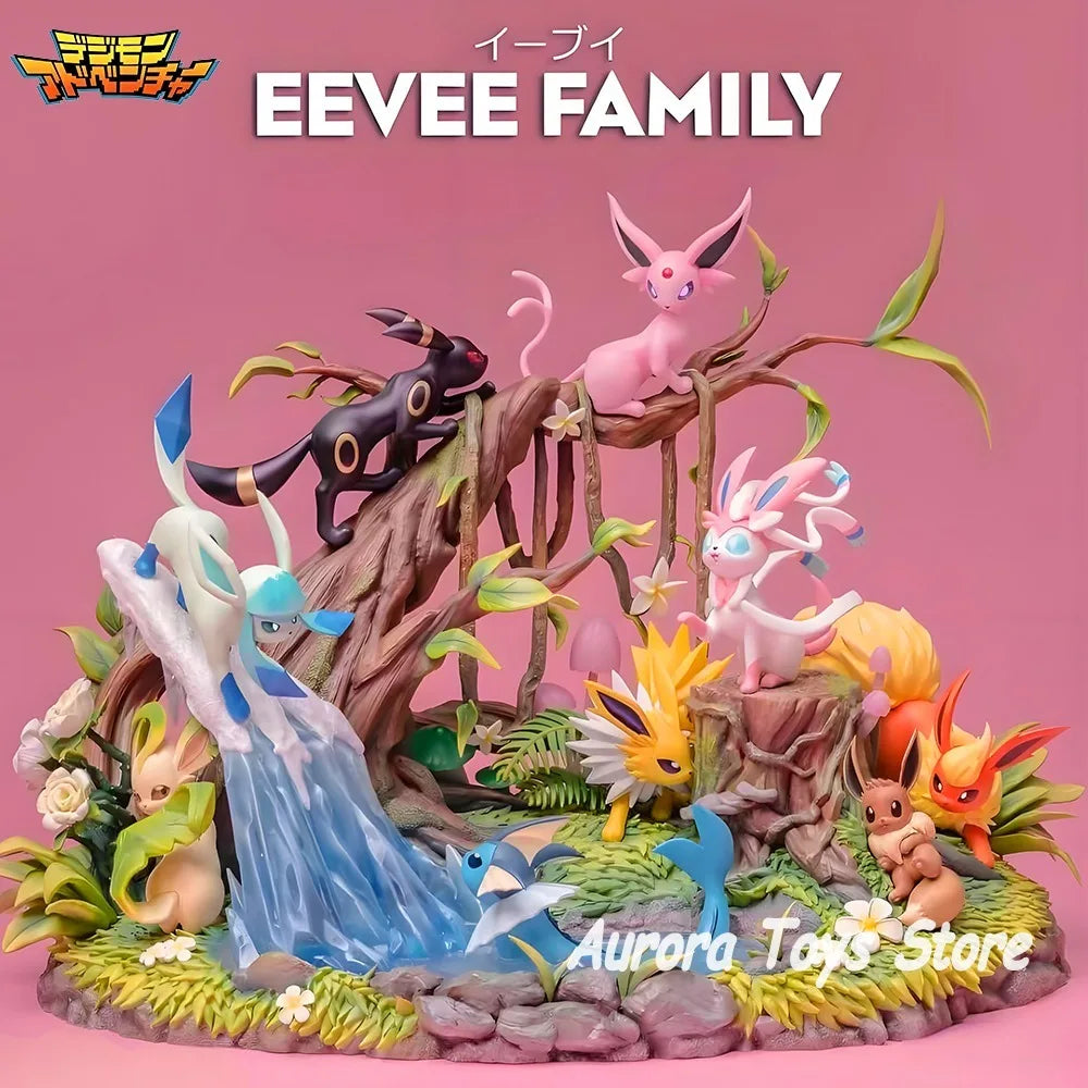 27 cm/10,63 in Anime Pokemon Figur Eeveelution Action Figur PVC Modell Statue Sammlung Desktop Dekoration Spielzeug Geschenke