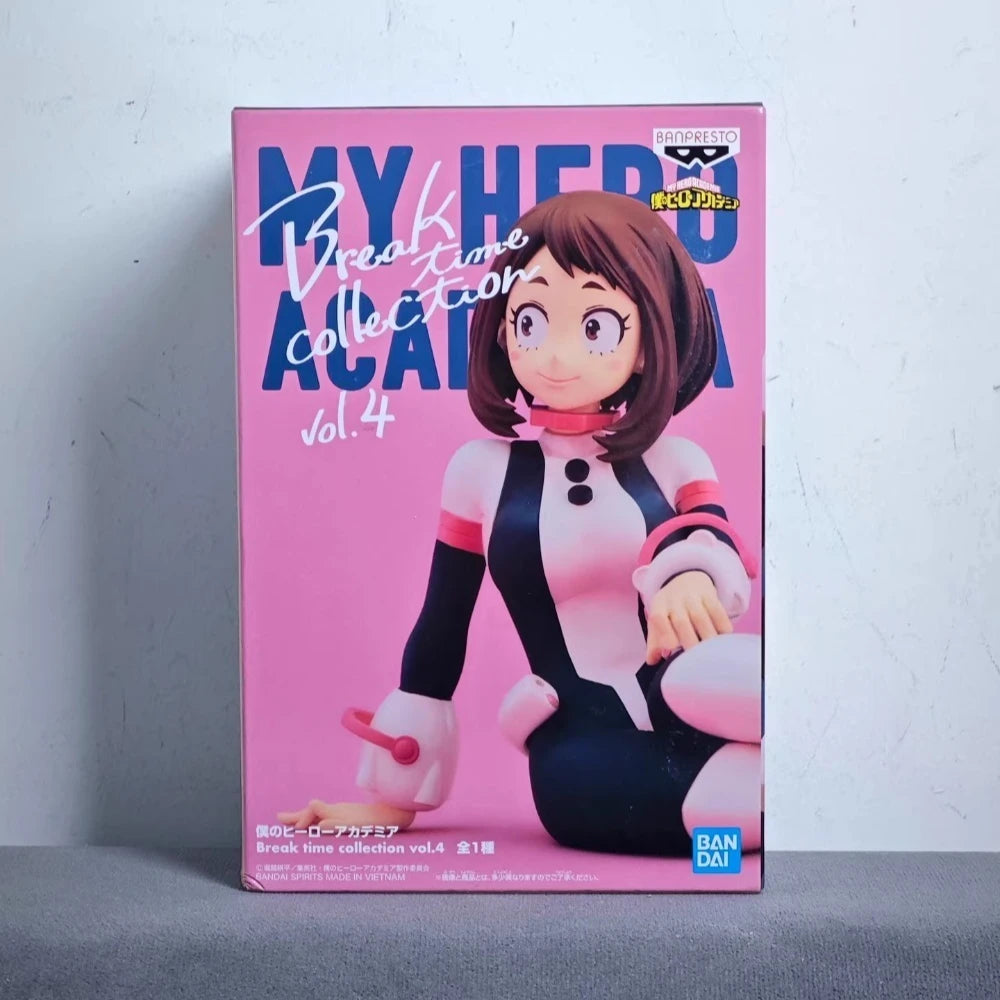 In Stock Bandai Original Genuine Banpresto My Hero Academia Break Time Collection Uraraka Ochaco Vol4 Model Toy 10cm Figure Gift