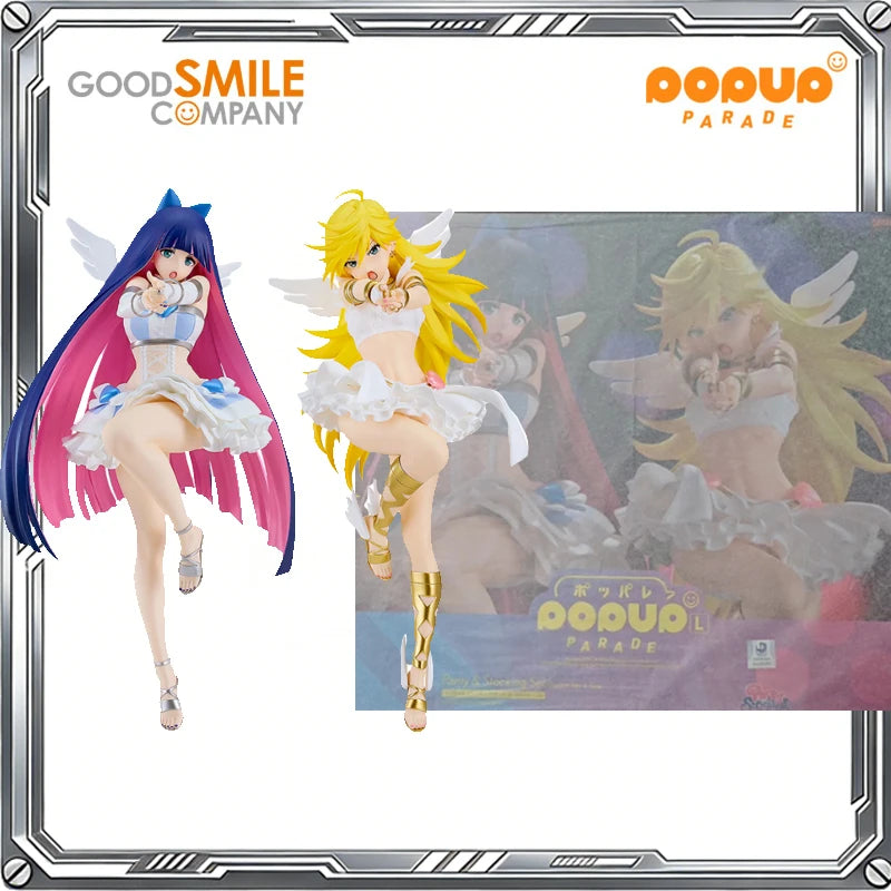 Good Smile Original POP UP PARADE Panty & Stocking with Garterbel Anime Panty Stocking Set L Size Action Figure Toys Gift Model