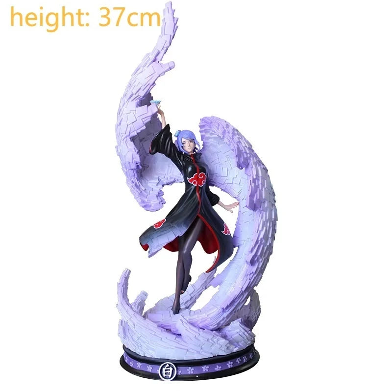 Gk Naruto Shippuden Anime 35 Cm Action Figure - Kurama Chakra Mode With Sasuke Itachi Statue Collection Toy Kyuubi Figma
