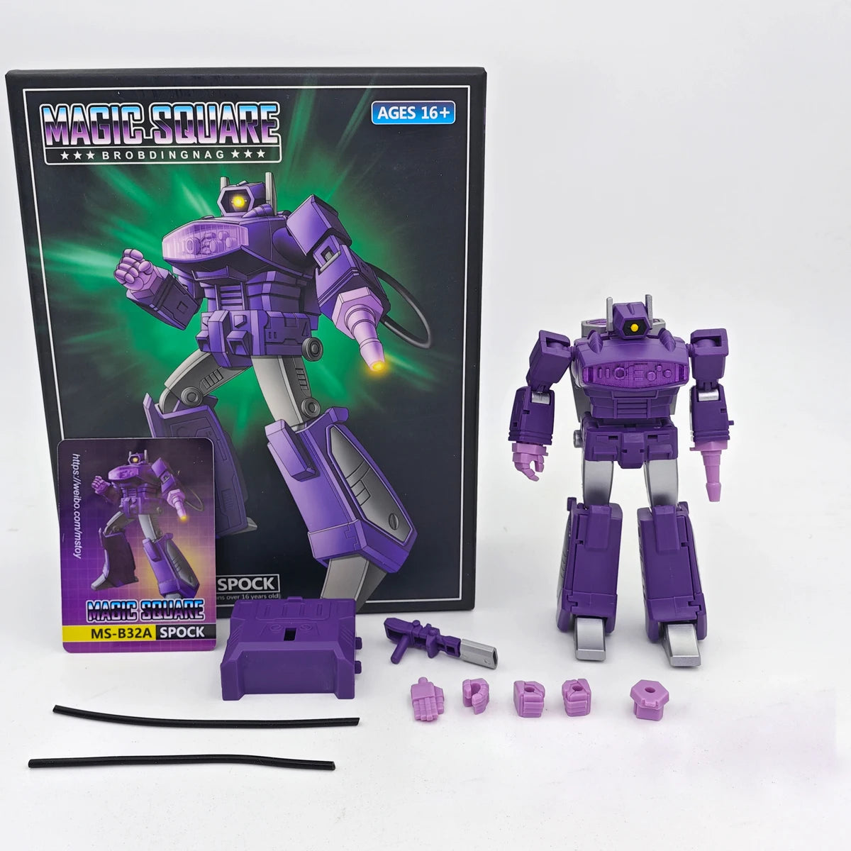 Ms-Toys MS-B32A Spock Shockwave MS B32A Guardian of The Universe Small Scale Transformation Model Action Figure