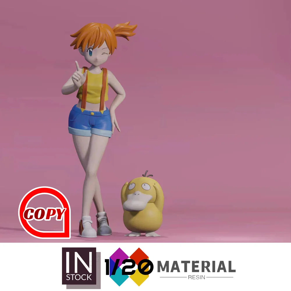 [In Stock]1/20 Resin Scale World [Copy Trainer House] - Misty & Staryu & Psyduck & Goldeen  [Split RE-MENT]