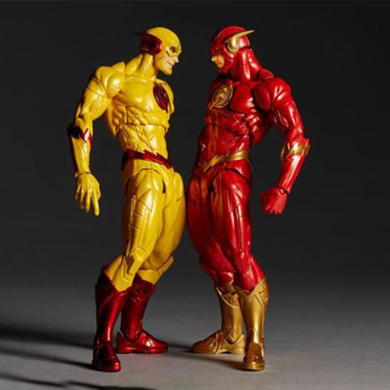 【100%original】KAIYODO in Stock The Flash - Reverse Flash -Amazing Yamaguchi Revoltech  Collection Series Model Cartoon Character