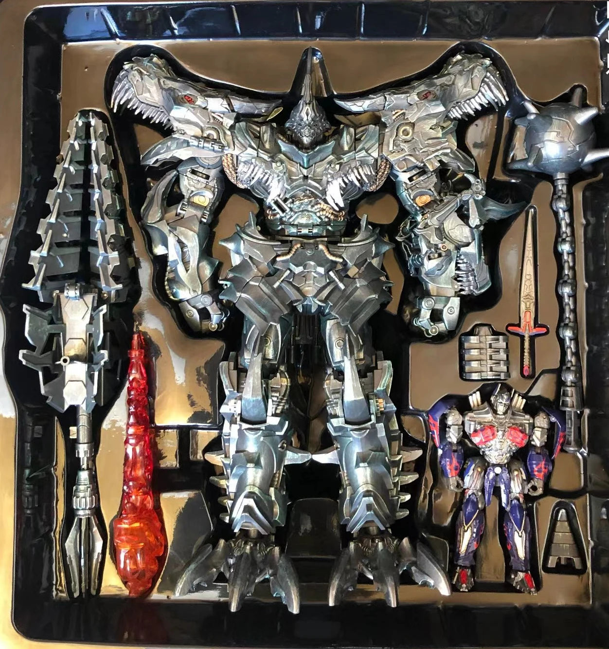WJ Transformation Grimlock Alloy Movie Film Oversize Enlarged SS07 Dinosaur Leader Ancient Action Figure Toy Collcetion Gifts