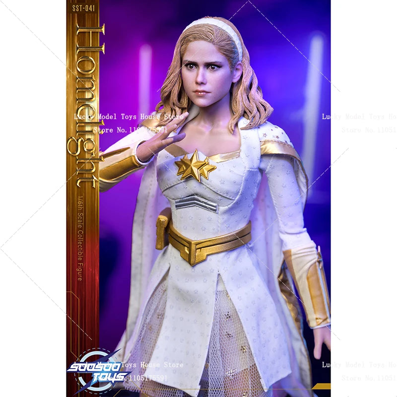 Soosootoys SST041 1/6 Gold Hair Female Action Figure Collection Comic Girl Hero Courtney White Dress Design 12" Soldier Model