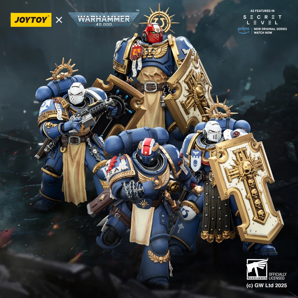 [Pre Order]JOYTOY Warhammer 40K 1/18 Action Figures Ultramarines Titus Metaurus Levantus Torvald Anime Model Toys Gift