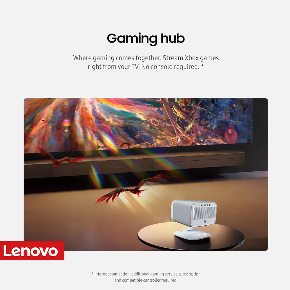 Lenovo 100P Projector 4K 1920*1080P Outdoor Full HD LED Video Movie Home Theater Portable Beam Projector PK hy300 Proyector