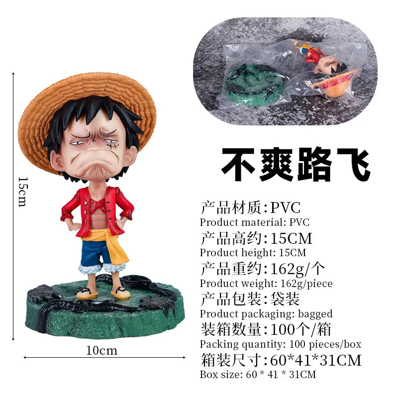 Anime One Piece Figur Monkey D. Luffy PVC Actionfigur Statue Sammlermodell Kinderspielzeug Puppe Geburtstags- und Weihnachtsgeschenke