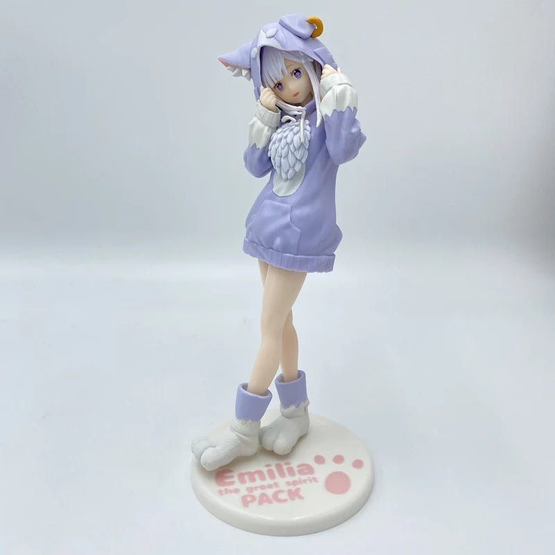 22cm Re:ZERO Starting Life in Another World Ram/Rem Anime Girl Figure Fluffy Pack Ram/Rem Action Figure Adult Model Toys Gifts