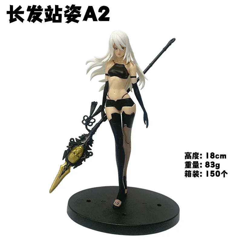 18см NieR:Automata YoRHa Model A No.2 A2 Аниме момиче Фигурка NieR Automata Ver екшън фигурка секси модел кукла играчка