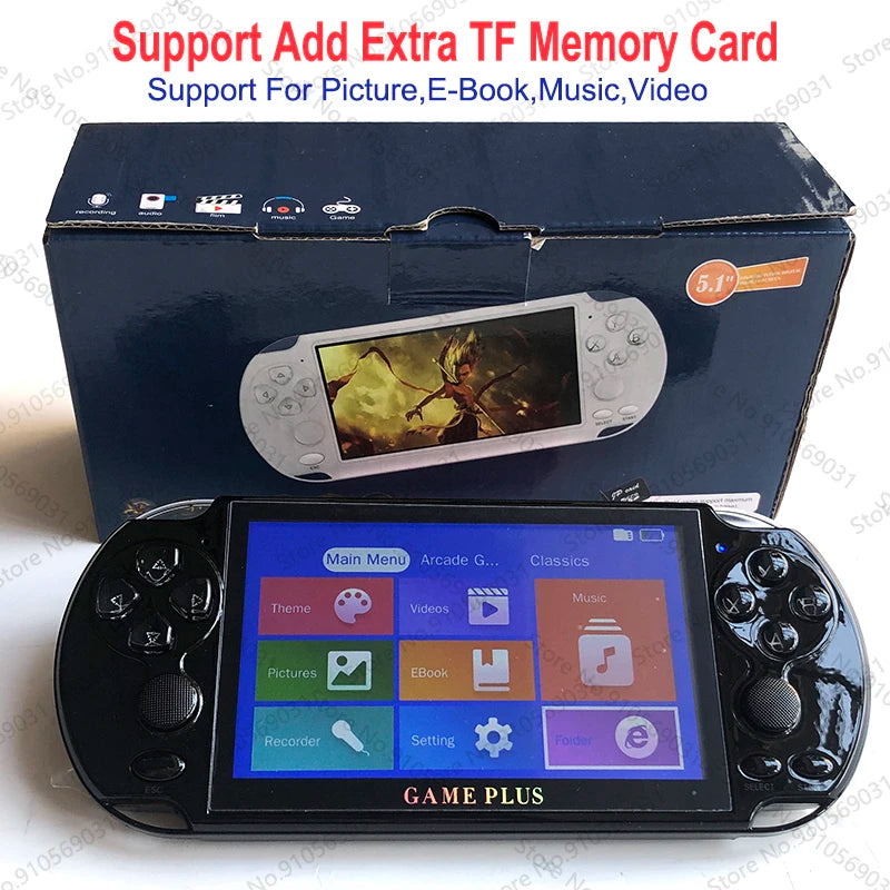 5.1 inch 8GB X9 handheld game player Video Game Console Player for psp