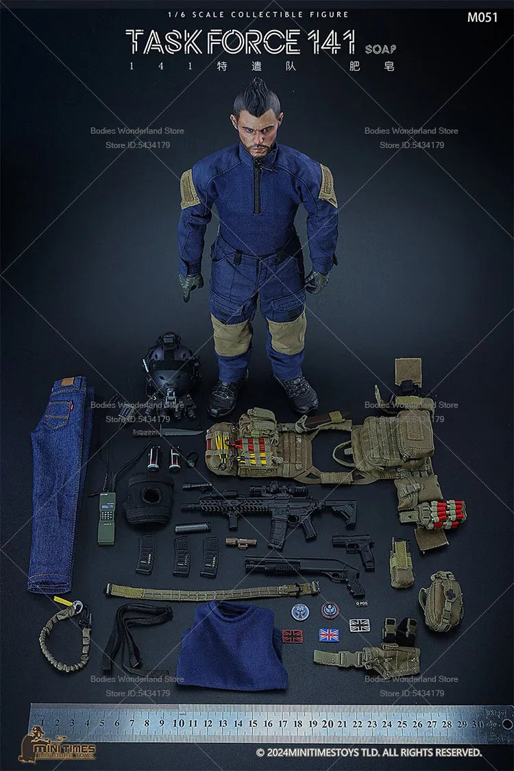In Stock mini times toys M051 1/6 Scale Male Soldier Special Forces Task Force Soap 12inch Action Figure Doll Collection
