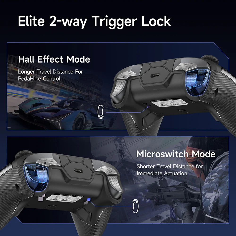 EasySMX D10 Wireless Gamepad Bluetooth Game Controller Compatible with PC/Switch/Phone/Steam, TMR Sticks, Charging Dock