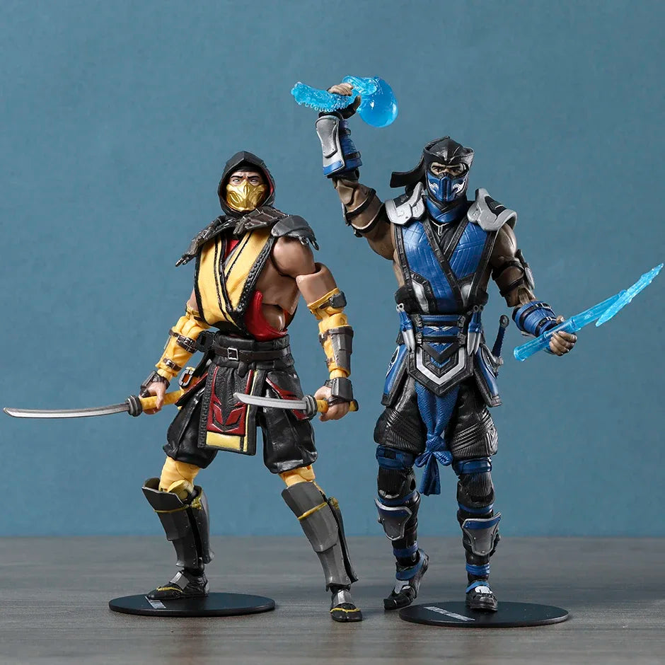 Scorpion Mortal Kombat 7" Series 1 Sub Zero / Scorpion Exclusive Movie Film Action Figure Toy Doll Model