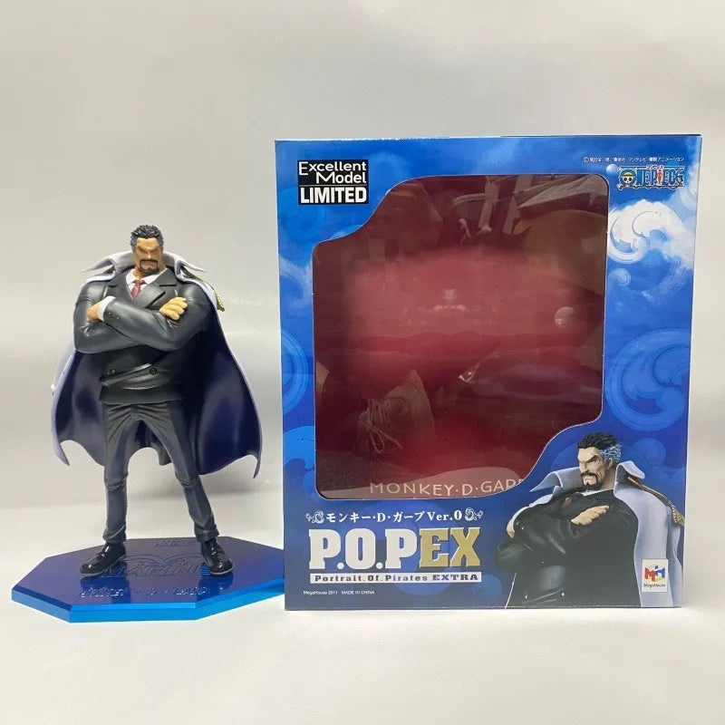 POP One Piece Figure Monkey.D.Garp 26CM Anime PVC Action Figure Toys 3 Heads Garp Statue Kapu Figure Collectible Model Doll Gift