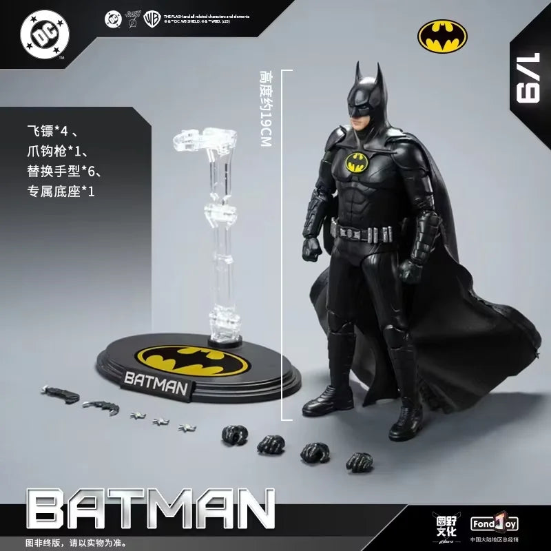 New FondJoy Keaton Batman Figure DC Justice League Action Figures Detective Comics 1/9 PVC Joint Movable Models Toys Xmas Gifts