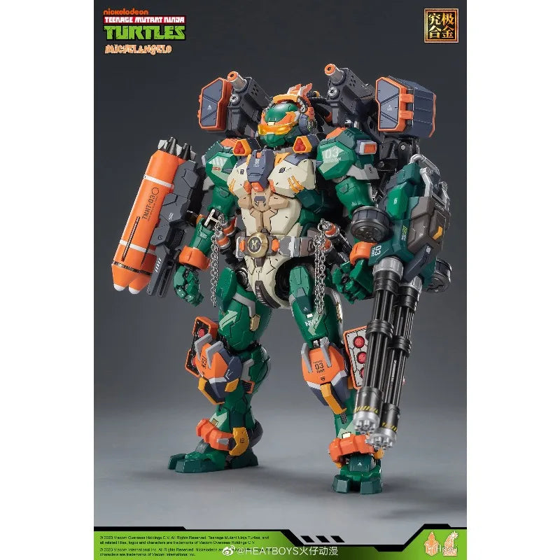 HeatBoys Anime Original Authentic Mecha Ninja Turtle Donatello Alloy Finished Product Super Movable Mecha Model Toy in Stock