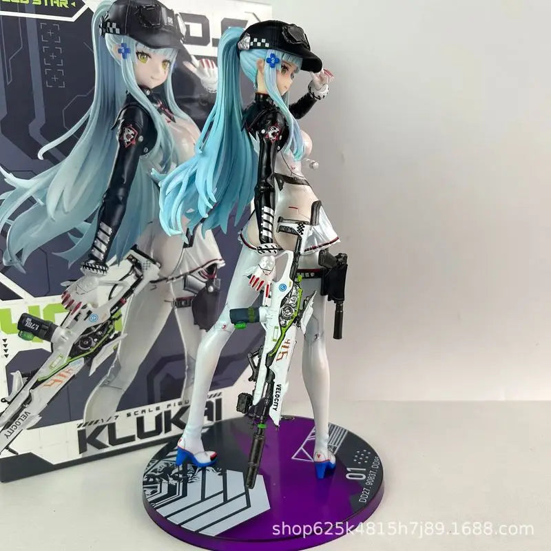 New Keloke Speed Star Girls Frontline Hk416 Mecha Girl Anime Figure Fully Painted Pvc Statue Desktop Ornament For Anime Fans