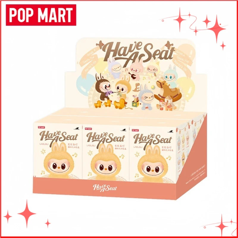 Genuine POP MART Labubu V1 V2 V3 Macarons Have A Seat Big Into Energy Coca Cola Series Vinyl Plush Pendant Blind Box Plush Toys