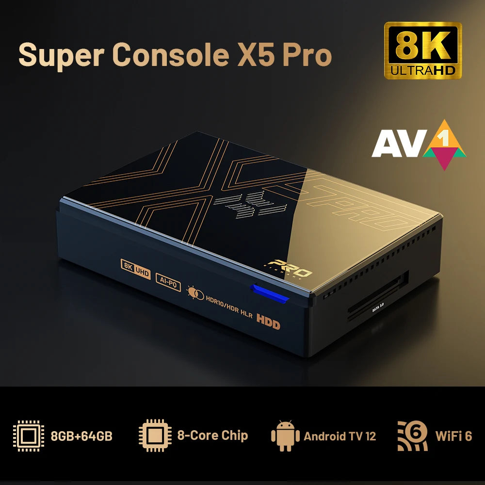 Super Console X5 Pro Retro Game Console with 16000 Games for PS2/PS1/SS/DC/N64 with 4T HDD Plug and Play Game Player