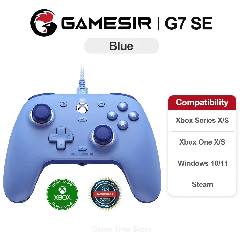 New Color GameSir G7 SE Xbox Wired Gamepad Gaming Controller Blue Purple with Hall Effect Joystick for Xbox X S One