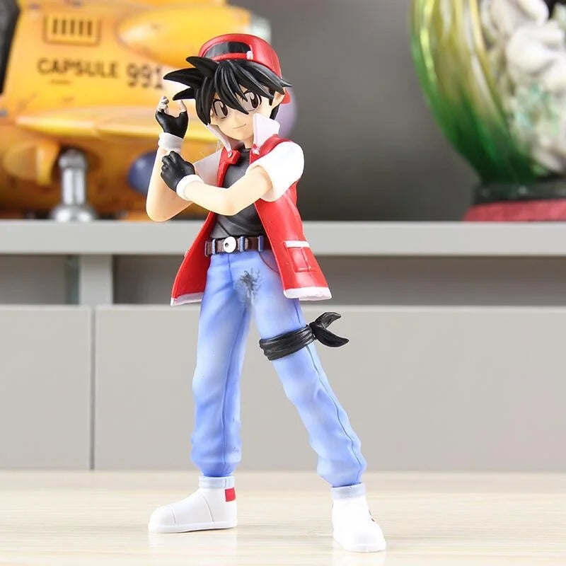 New Anime Ash Ketchum Trainer Figure Scene Collection Aciton Figure Cute Model Pvc Children Doll Decoration Children Toys Gifts