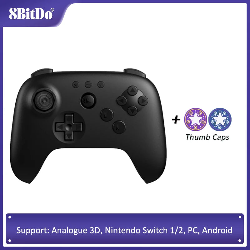 8BitDo 64 Bluetooth Controller with Hall Effect Joysticks for Analogue 3D, Nintendo Switch, Switch 2, Windows and Android, PC