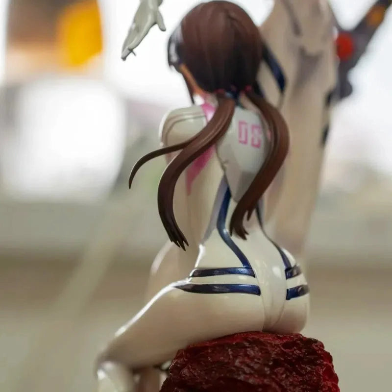 Eva 27cm Asuka Mari Makinami Action Figures Garage Kit Anime Bishoujo Model Double Character Peripheral Toy Statue Ornament Gift