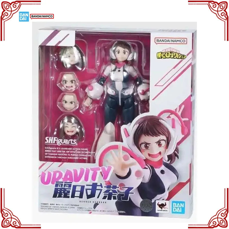 In Stock Genuine Bandai My Hero Academia Model Kit SHF Ochaco Uraraka Anime Action Figure Collection Finished Model Toys Gifts