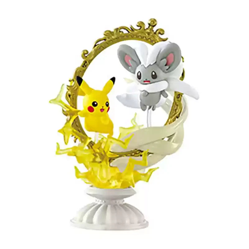 Re-Ment Pokemon Figures Decorative Frame Collection Alolan Ninetales Ceruledge Serperior Pikachu Suicune Sylveon PVC Model Toys
