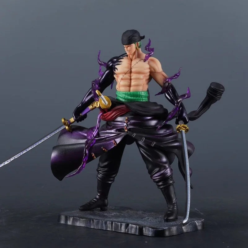 One Piece Anime Figure Roronoa Zoro Anime Figurine Double-Pole 24cm Pvc Model Collection Decoration Cartoon Kids Toys Xmas Gift