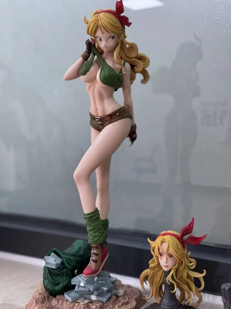 Gk Charm Series Lunch  Anime Figure Dragon Ball Tthree Head Swap Beautiful Girl Pvc Model Statue Decoration Children'S Toy Gifts