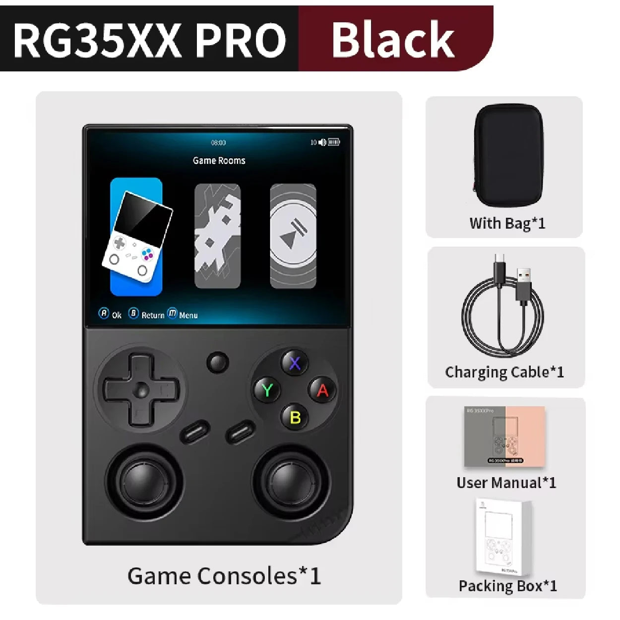 ANBERNIC RG 35XXPro Retro Handheld Game Console RG35XX Pro Gaming Player Support RixelHK WiFi Streaming Controller HD TV Output