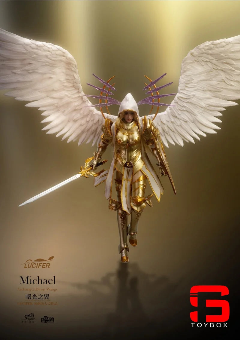 Lucifer LXF2311 Dawn Wings Michael Actionfigur im Maßstab 1/12, 6 Zoll, weibliches Soldatenfigurenmodell für die Fan-Kollektion