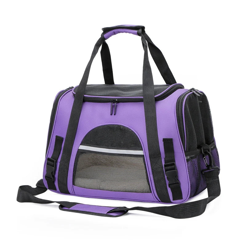 Cat Bags Portable Dog Carrier Bag Mesh Breathable Foldable Cats Carrier Bag Travel Breathable Transport Handbag Pet Travel Bags